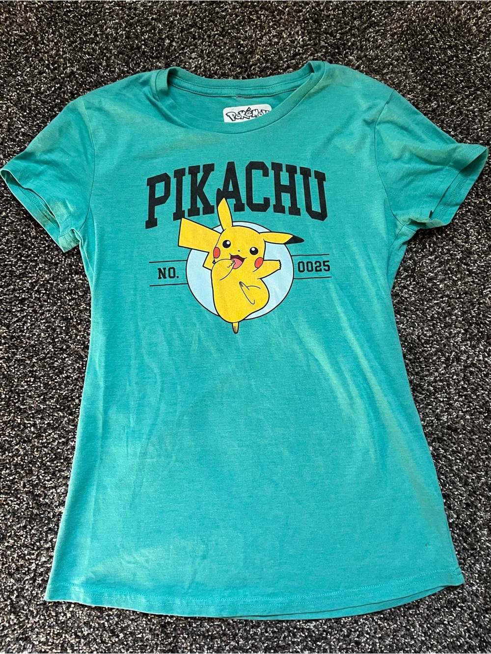 Pokemon Teal Pikachu Graphic Short Sleeve Tee
